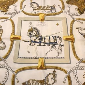 Hermes silk scarf. 1980s.